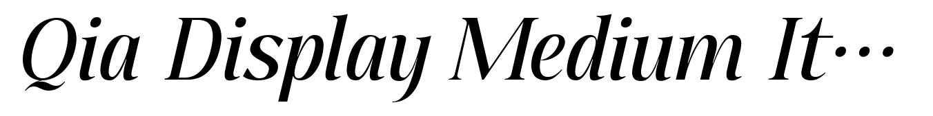 Qia Display Medium Italic